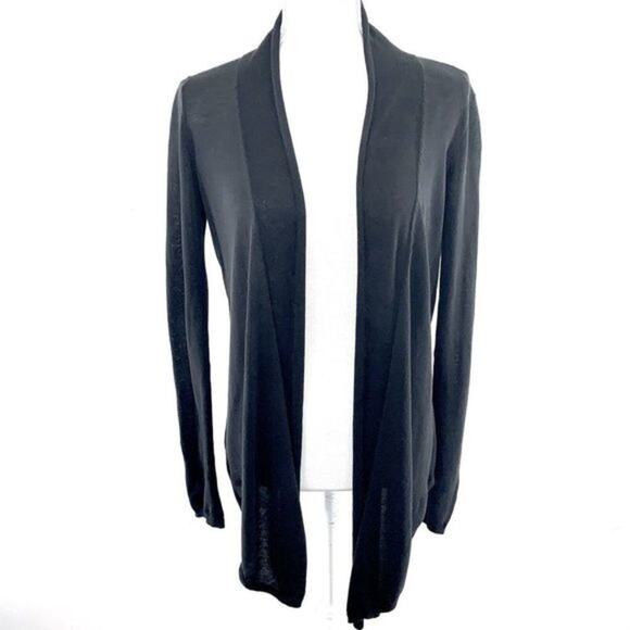 VINCE Cardigan Wrap Sweater Size S Charcoal Lightweight - Picture 1 of 4